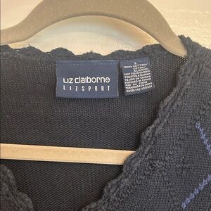 Liz Claiborne Navy Blue Holiday Sweater